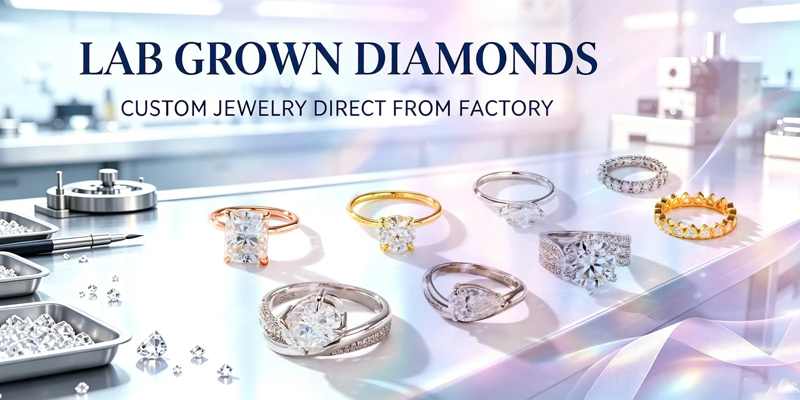 Lab grown diamonds — custom jewelry direct from the HOLYCOME factory