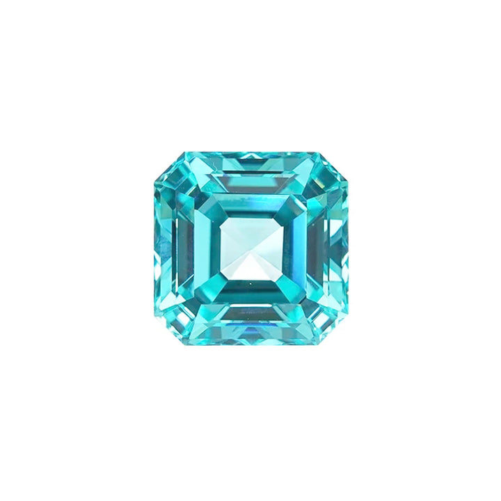 Asscher Cut Lab Grown Paraiba YAG