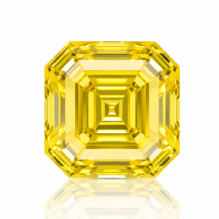 1.57ct VVS2 Asscher Cut Lab Grown Yellow Diamond