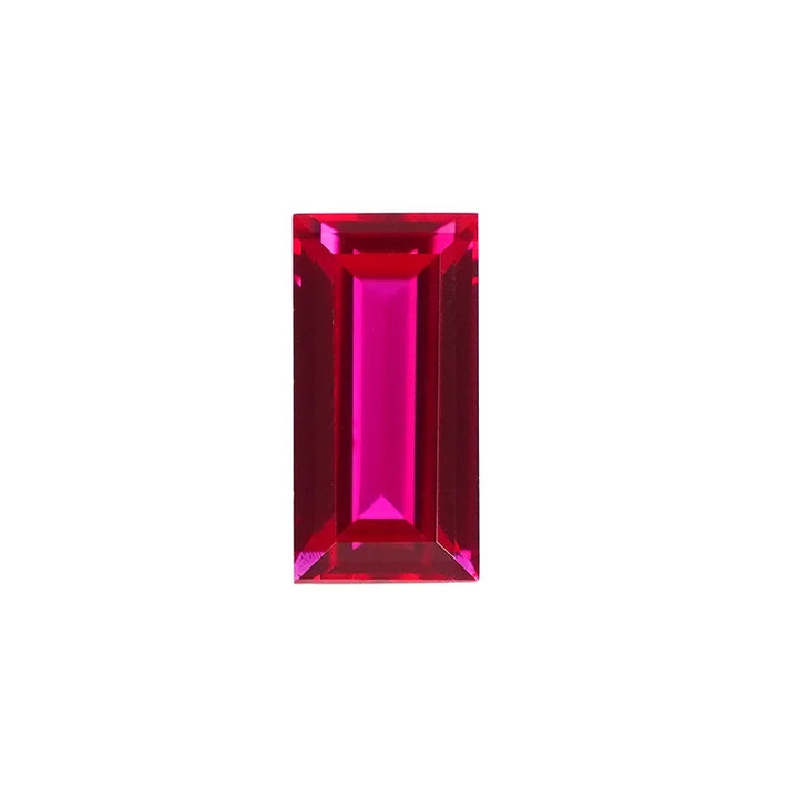 Baguette Cut Lab Grown Ruby