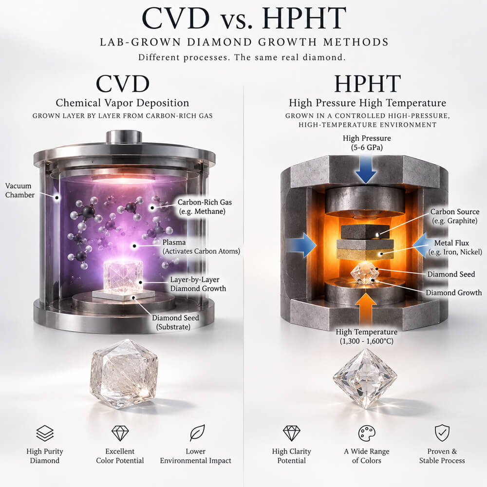 CVD vs. HPHT
