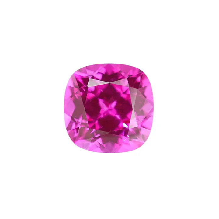 Cushion Cut Lab Grown Hot Pink Sapphire