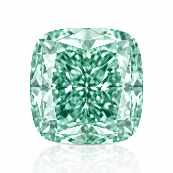 1.75ct VVS2 Cushion Cut Lab Grown Green Diamond
