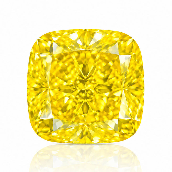2.02ct VVS2 Cushion Cut Lab Grown Yellow Diamond