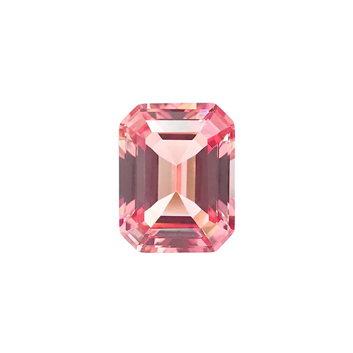 Emerald Cut Lab Grown Padparadscha