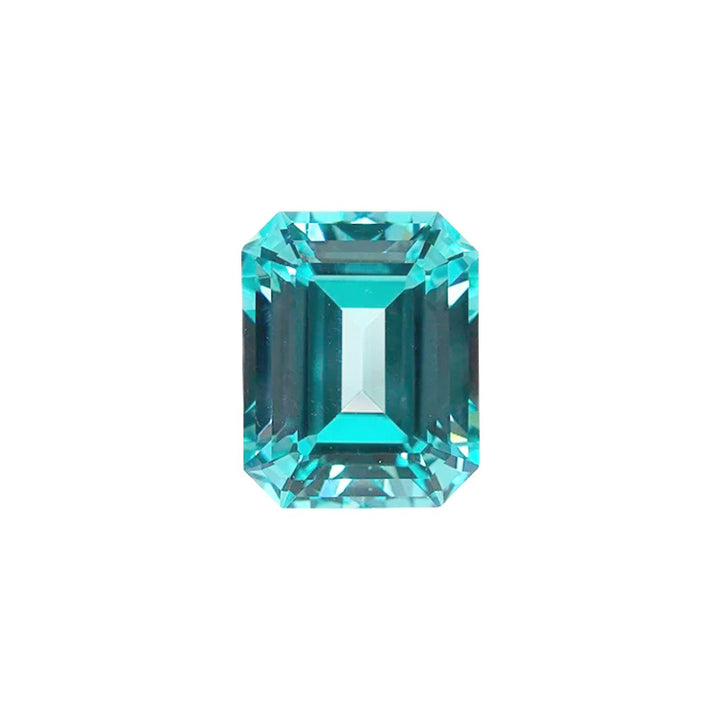 Emerald Cut Lab Grown Paraiba YAG