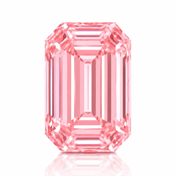 2.53ct VS1 Emerald Cut Lab Grown Pink Diamond