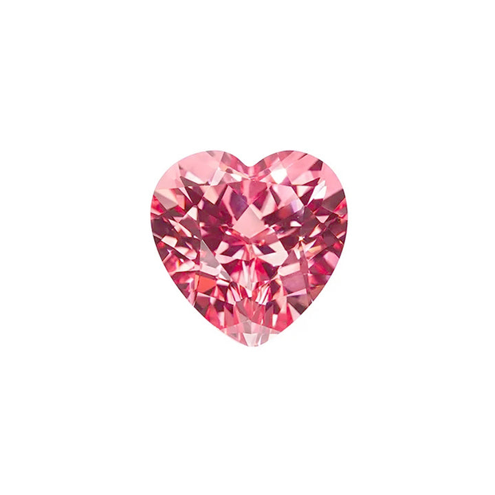 Heart Cut Lab Grown Padparadscha