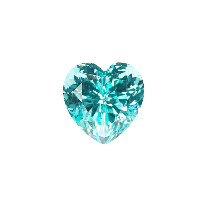 Heart Cut Lab Grown Paraiba YAG