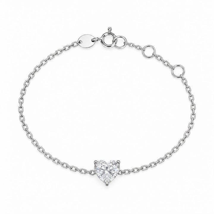 1ct Heart cut lab grown diamond bracelet