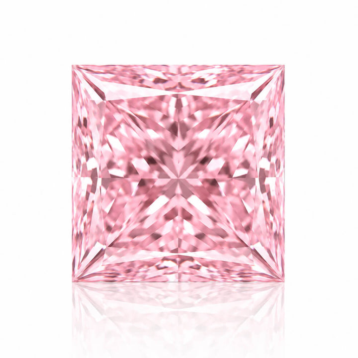 1.09ct VS1 Princess Cut Lab Grown Pink Diamond