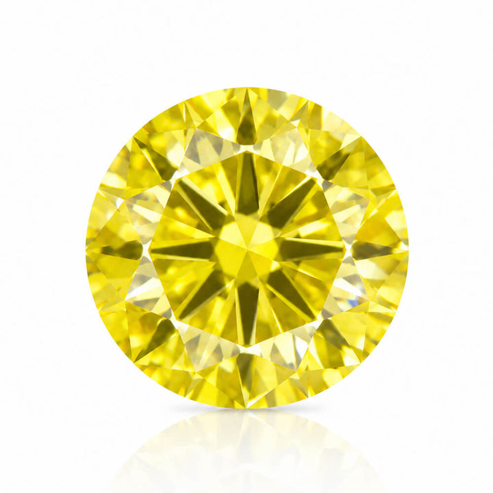 2.01ct VVS2 Round Cut Lab Grown Yellow Diamond