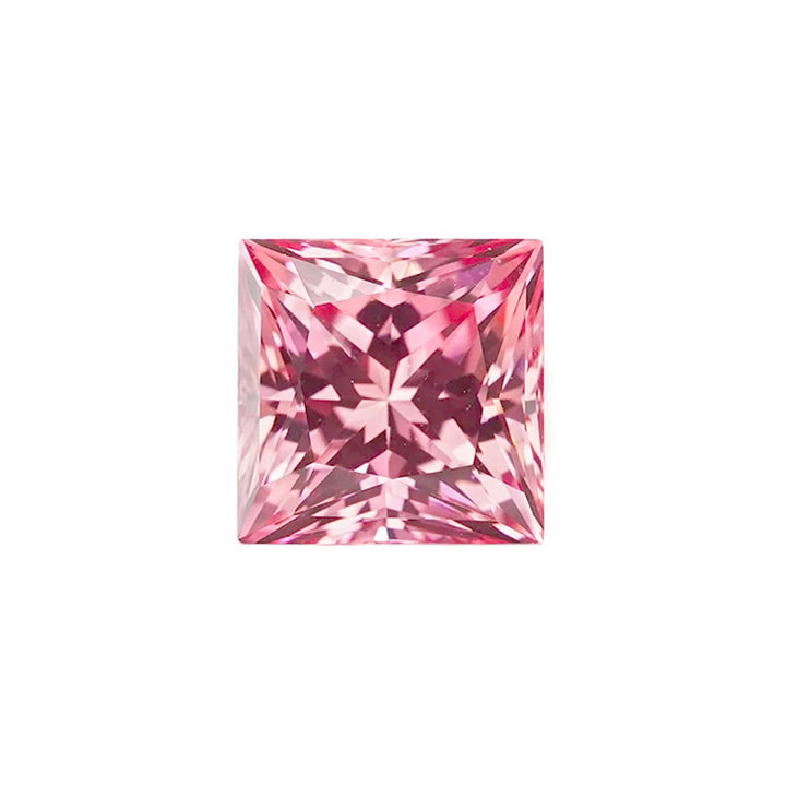 Princess Cut Lab Grown Padparadscha