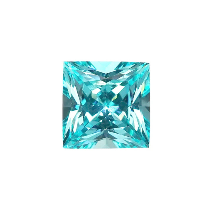 Princess Cut Lab Grown Paraiba YAG