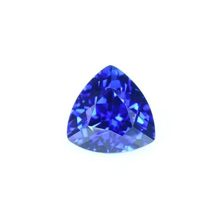 Trillion Cut Lab Grown Blue Sapphire