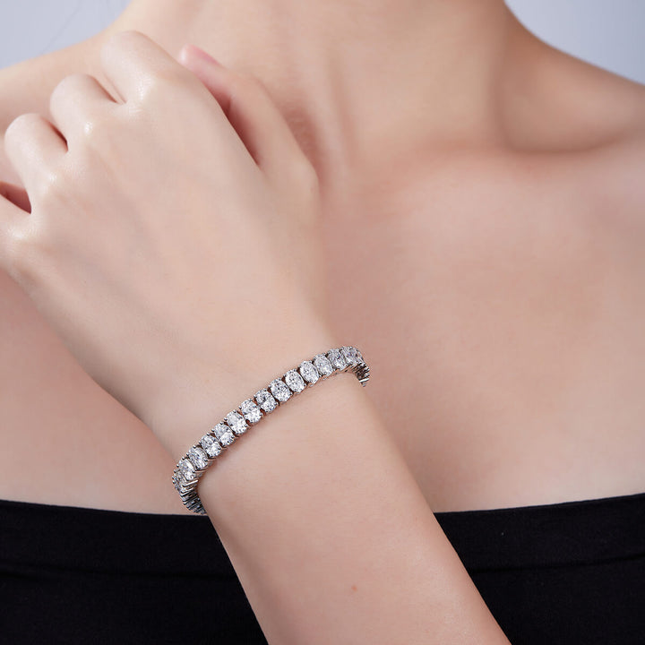 Oval cut Moissanite tennis bracelet