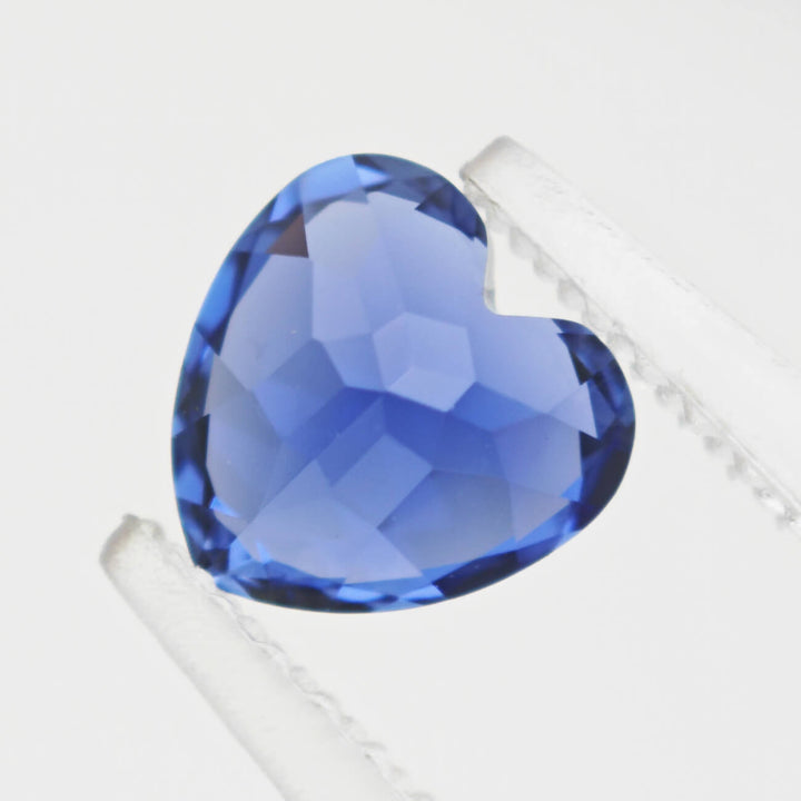 Heart Cut Lab Grown Blue Sapphire