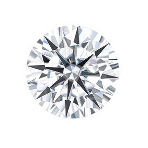 round 8 hearts and 8 arrows cut moissanite