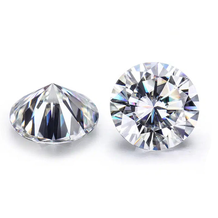 Round Hearts & Arrows Cut Moissanite Stone